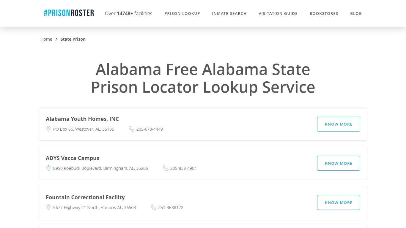 Alabama State Prison Inmate Lookup - Prisonroster