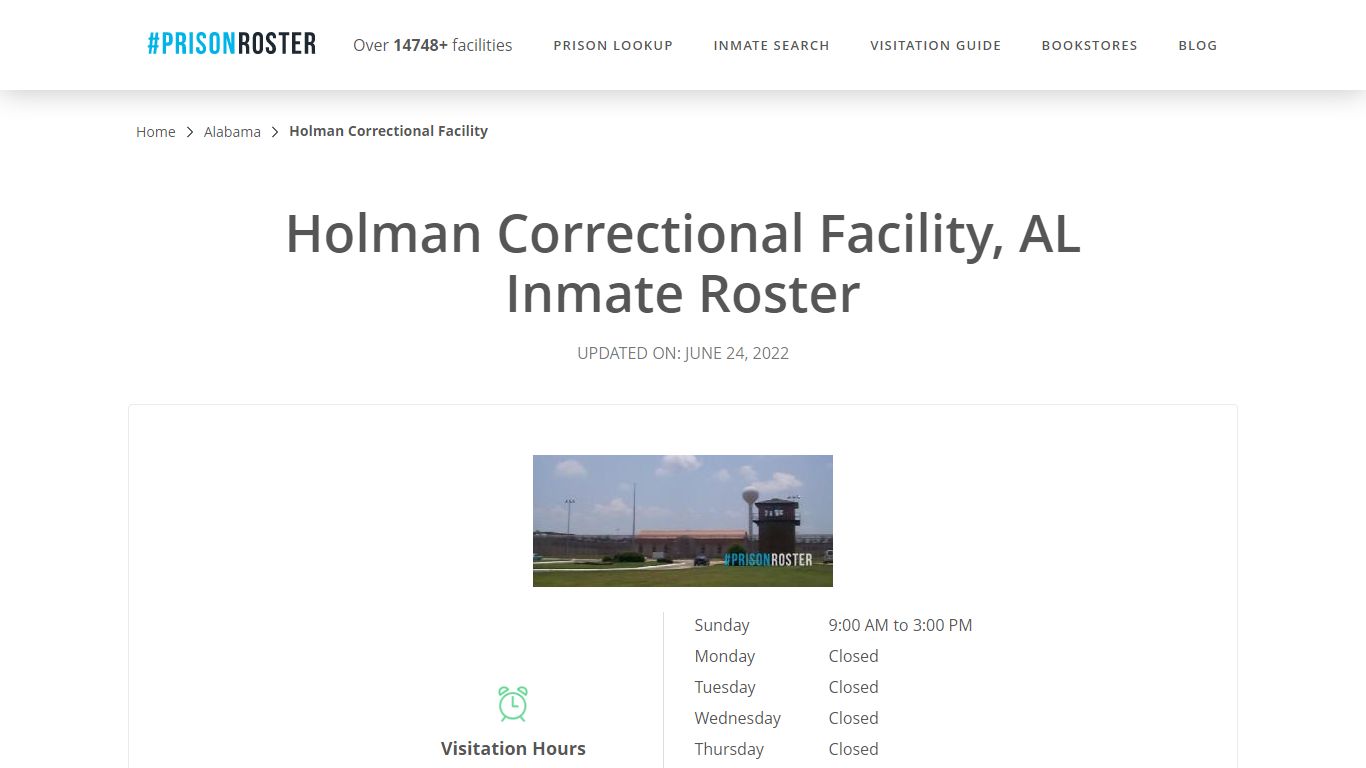 Holman Correctional Facility, AL Inmate Roster - Prisonroster